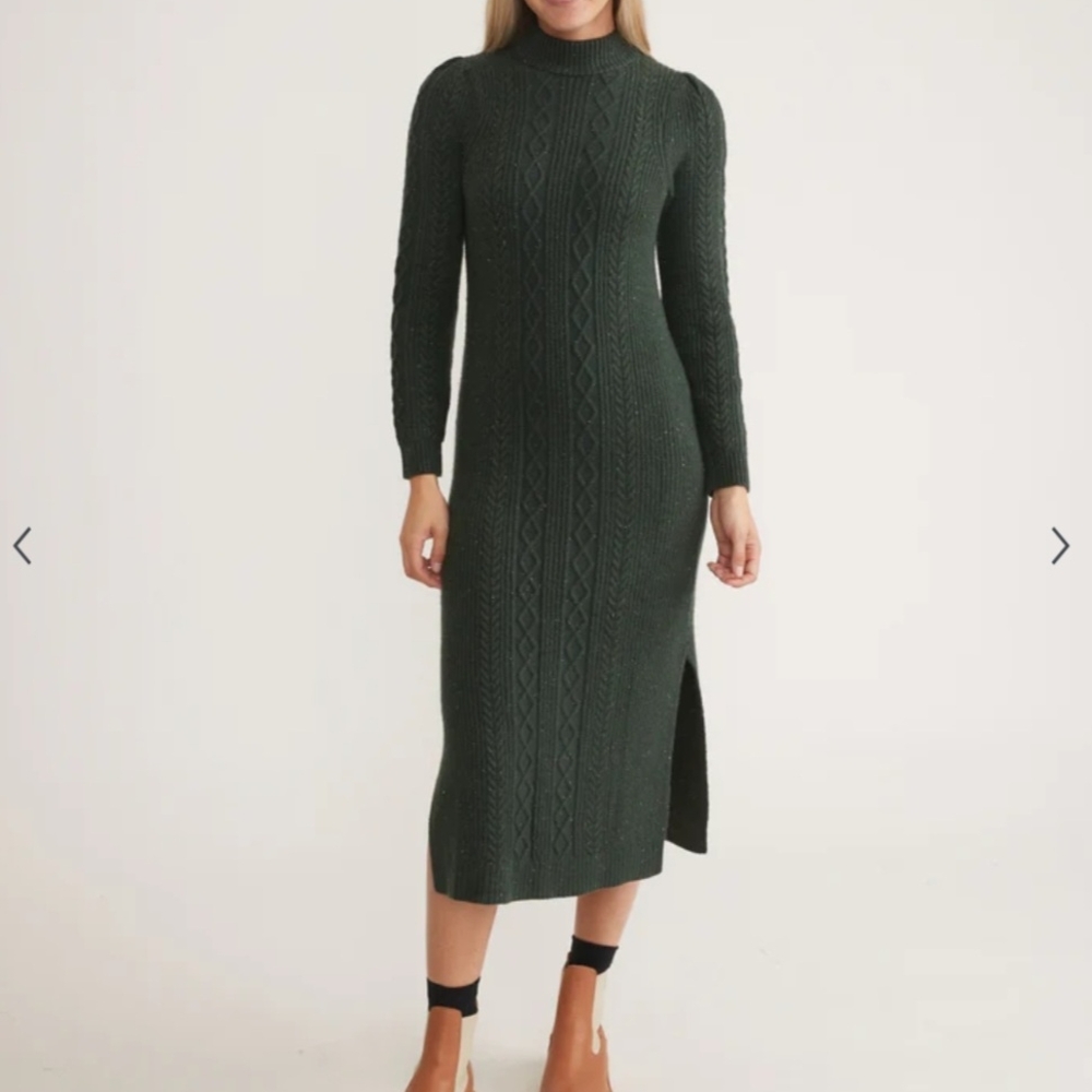 Marine Layer Olina Green‎ Knit Dress